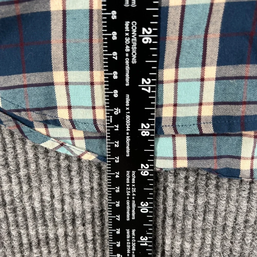 Banana Republic Shirt Mens Medium Blue Plaid Lightweight Flannel Button Up